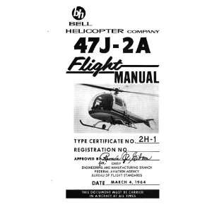  Bell Helicopter 47 J 2A Flight Manual   1964 Bell 47 J 