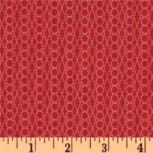 44 Wide Outfoxed Chain Link Red Fabric By The Yard: Arts 