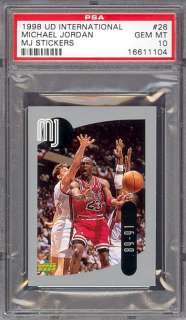 1998 Upper Deck Michael Jordan Stickers #26 PSA 10 pop3  