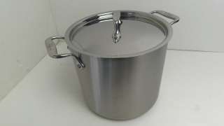 ALL CLAD D55507 Brushed Stainless Non Stick 7 QT Stock Pot with Lid 