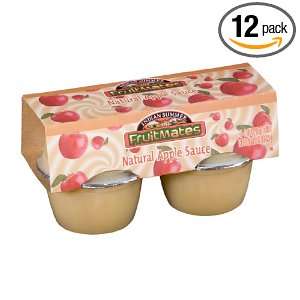 Indian Summer FruitMates Apple Sauce, Natural, 16 Ounce Packages (Pack 