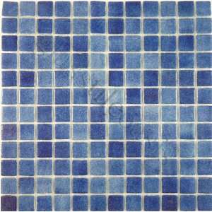 Misty Blue Anti Slip 1 x 1 Blue Eco Glass Anti Slip Matte Glass Tile 