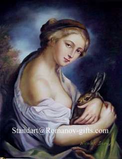 Oil Painting Allegory Goddess of Autumn ,signed Nicolas Serov