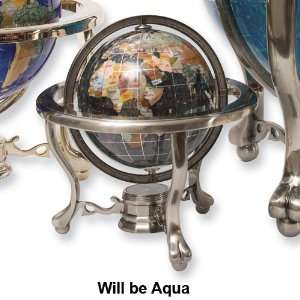  Aqua 150mm Gemstone Globe Jewelry