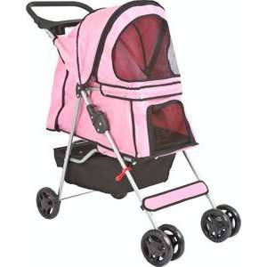  Pink Folding Pet Stroller