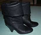 women s vera wang black fold down fashion ankle boots