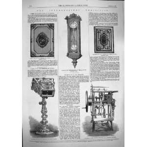  1862 CLOCK GRUNER PRESSING MACHINE STEREOSCOPE ALBUM: Home 
