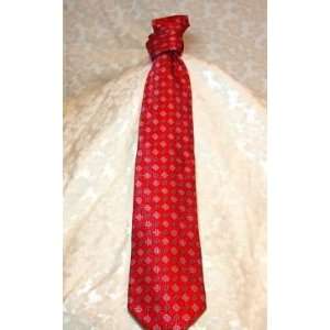  Ermenegildo Zegna Checkered Print Tie,Red/Black/White,100% 