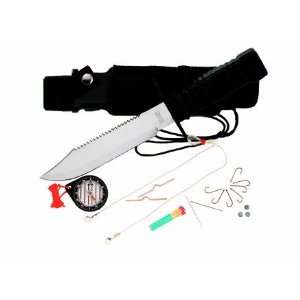  Survival Knife w/Pouch & Kit Black 12 OA Sports 