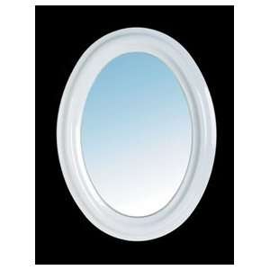  White Porcelain Frame Mirror, 28 14 High