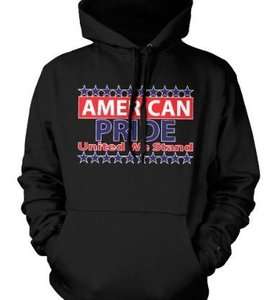 American Pride United We Stand USA Patriotic Hoodie Sweatshirt 