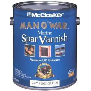 Valspar Brand 1 Gallon Semi Gloss Man Oft. War Marine Spar Varnish Low 