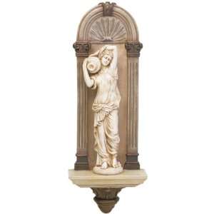  18 Classic French Water Nymph Maiden Wall Statue 