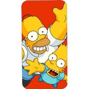 Clear Hard Plastic Case Custom Designed Cartoon Homer & Bart Simpson 