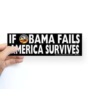  Anti Obama Obama Fails America Survives Sticker Anti obama 