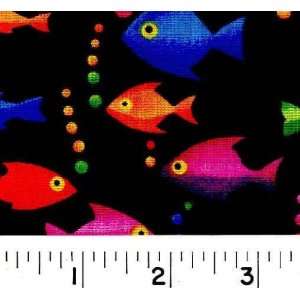    4445 Wide Multi Fish Fabric By The Yard: Arts, Crafts & Sewing