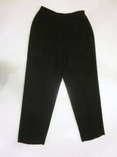 Womens Valerie Stevens Black 2 Piece Silk Suit  Blazer & Pants Both 