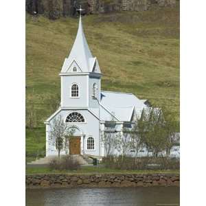 Blue Lutheran Church, Seydisfjordur Ferry Terminal Village, North East 