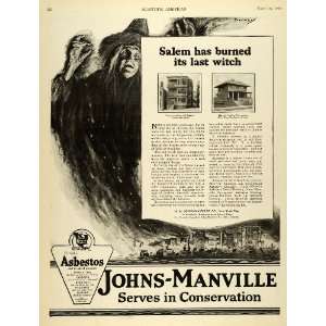  1920 Ad Johns Manville Asbestos Dwelling House Insulation 