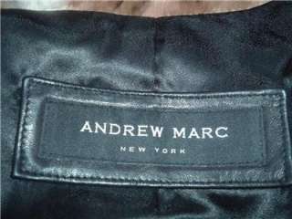 Best! ANDREW MARC~REAL SHEARED RABBIT LEOPARD FUR~Large Coat Collar 