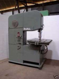 26 DOALL Vertical Band Type Plate & Block Saw Hyd Tbl  