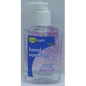 Sunmark Instand Hand Sanitizer Waterless 8 Ounce Pump Bottles Case of 