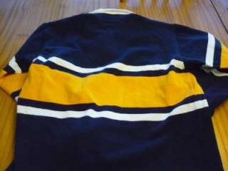 US Naval Academy Navy 100% cotton long sleeve rugby shirt size adult 