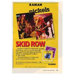   Skid Row Kaman Print Ad (Music Memorabilia) (5998)