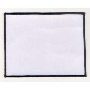  Blank Patch 6x4.75 White Background Black Border Heat Seal 
