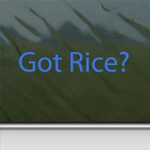  Got Rice? Blue Decal Rice Burner Import Jdm Car Blue 