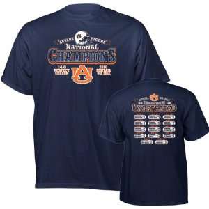   Navy 2010 BCS National Champions Undefeated T Shirt