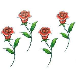    Delicate Roses Temporary Tattoo Body Art: Health & Personal Care