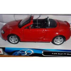 Maisto Audi TT Red Convertible 124 Scale Diecast Metal with Plastic 