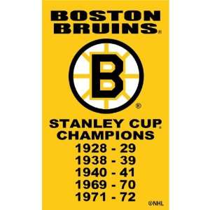   Boston Bruins 3X5 Replica Stanley Cup Banner 3X5: Sports & Outdoors