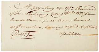 Gen. TIMOTHY PICKERING, Revolutionary War Document  