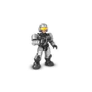  Halo Wars Mega Bloks LOOSE Mini Figure White UNSC Pilot with Magnum 