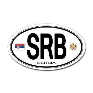  Serbia Euro Oval Flag Oval Sticker by  Arts 