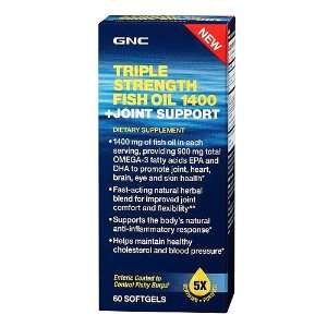  GNC Triple Strength Fish Oil 1400 + Joint Support Health 