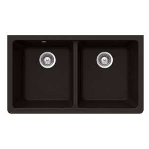   200U Alive Series Undermount 50/50 Double Bowl Sink Color Chocolate