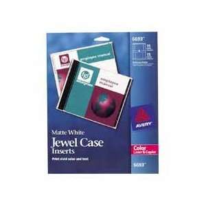  Avery 6693   Laser CD/DVD Jewel Case Inserts, Matte White 