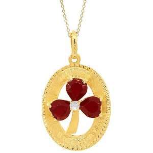   Gold Womens Diamond Garnet Pendant 2.57 Ctw Avianne & Co Jewelry