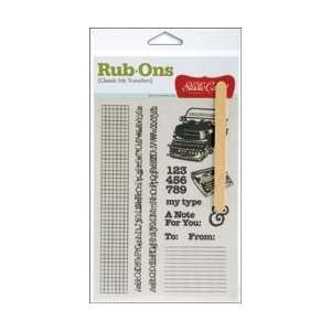   Rub Ons 5X7 Sheet Typeset/Gray; 3 Items/Order