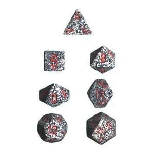  Chessex Dice: Polyhedral 7 Die Speckled Dice Set   Granite 