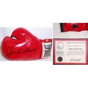    Jake LaMotta Signed Everlast Boxing Glove: Sports & Outdoors