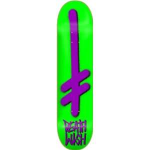  Deathwish Gang Logo Deck 8.75 Green Monster Green Purp 