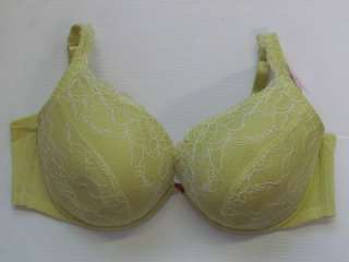 NEW CACIQUE CELERY GREEN LACE PLUNGE BRA sz 40DD  