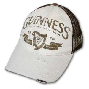 GUINNESS IRISH HARP BEER MESH TRUCKER BASEBALL HAT CAP  