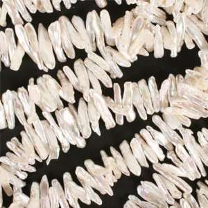  21 24mm White Biwa Stick Pearl Beads Arts, Crafts 