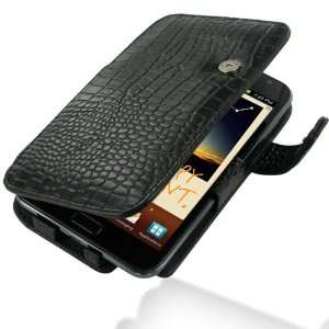 PDair B41 Black Crocodile Pattern Leather Case for Samsung Galaxy Note 