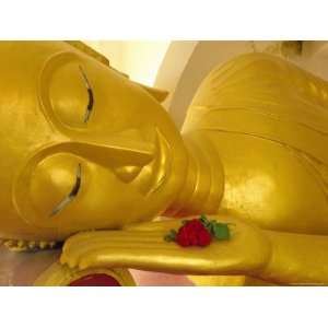  Close up of the Head of a Reclining Buddha Statue, Wat Pha Baat 